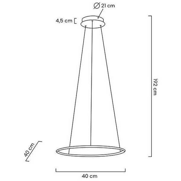 Ringowa lampa wisząca Ring Slim MSE1501100155 Moosee LED 20W 3000K złota