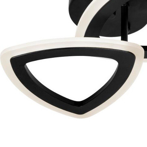 Nowoczesny plafon W7112-2S BK ledowa lampa sufitowa 36W czarna