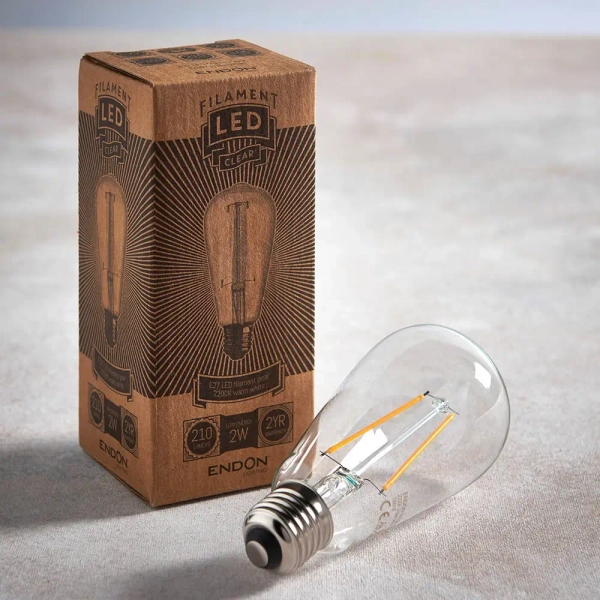 Żarówka gruszka E27 77106 2W 2200K szklana przezroczysta