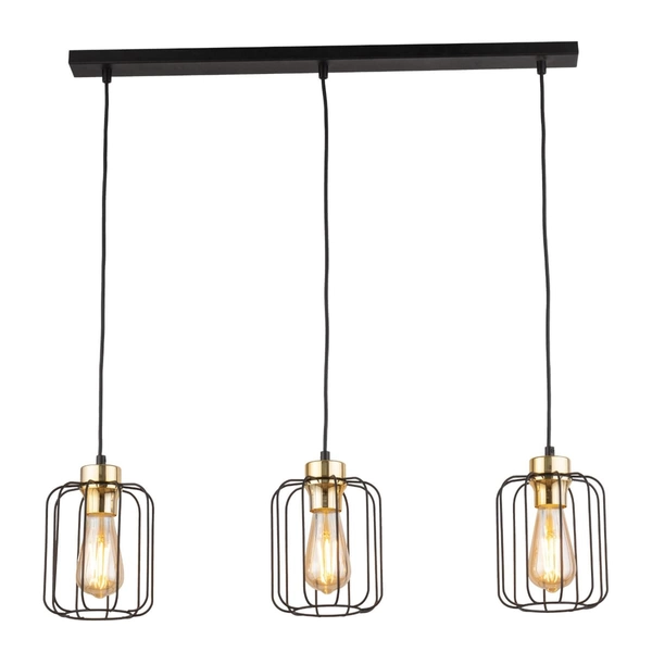 Lampa wisząca na listwie druciana Galaxy 4716 TK Lighting loft czarna złota