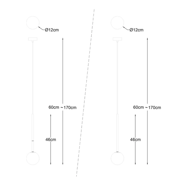 Kulista lampa zwis Arcturus P0574-01F-SDFZ Zumaline dymiony złoty czarny