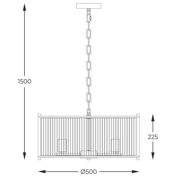 Wisząca lampa szklana Marmo 2200131P-L Zumaline na łańcuchu chrom