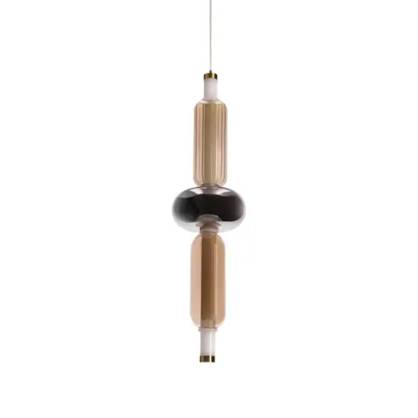 Wisząca lampa szklana KELLY złota przydymiona 31-54531 3xLED 8W 2700K na stół