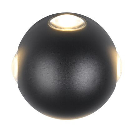Kinkiet ogrodowy Avisio 246760432 Trio LED 2W 3000K IP54 kula czarna