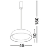 Zwisająca lampa nad wyspę CARACOLLO LE44810 LED 40W 3000K czarny drewniany