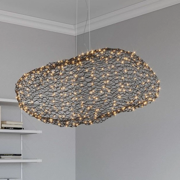 Lampa wisząca Hayden 4201250-4002 By Rydens LED 15W 2700K siatka czarna