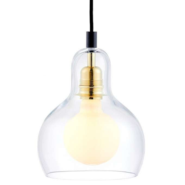 Skandynawska LAMPA wisząca LONGIS 10875305 Kaspa szklana OPRAWA loftowy ZWIS kaskada złota przezroczysta czarna