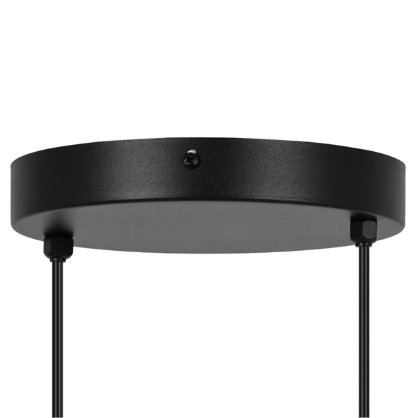 Podwójna lampa wisząca Neva K-5332 Kaja nowoczesna metalowa szklana czarna