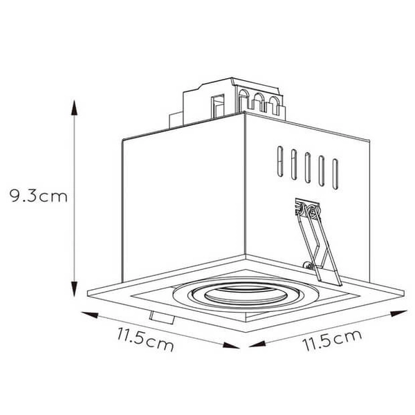 Kwadratowa lampa sufitowa CHIMNEY 09926/01/30 metalowa czarna
