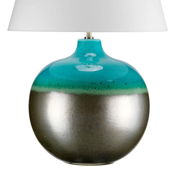 Lampka stołowa Laguna LAGUNA-TL-LRG Elstead ceramiczna grafitowa turkusowa