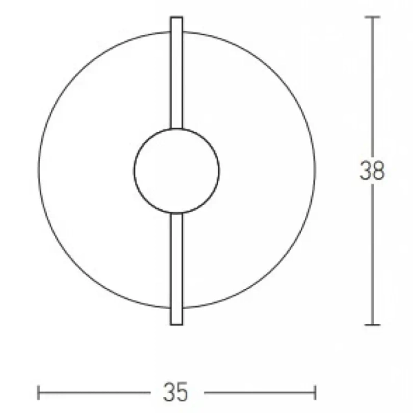 Minimalistyczna lampa ścienna 1910 LED 13W 3000K okrągła biały