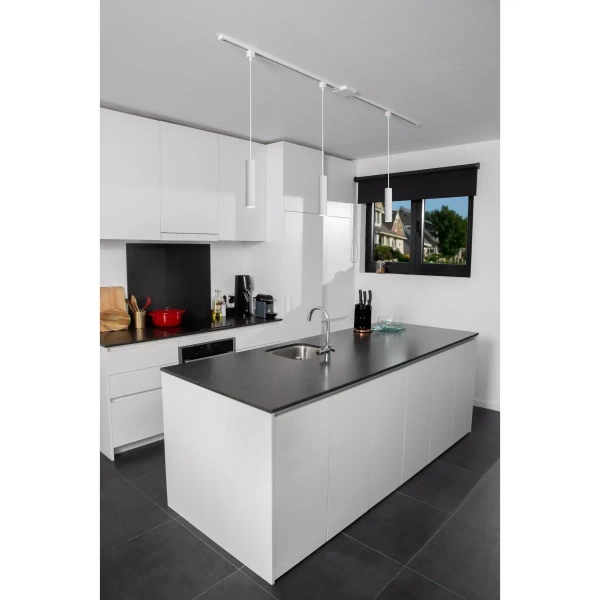 Zwisająca lampa Track 09955/01/31 Lucide sopel ściemniana biała