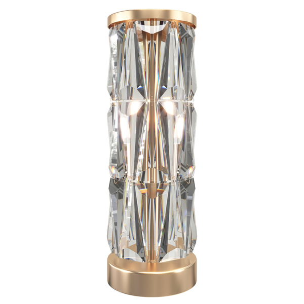 Lampa biurkowa Puntes MOD043TL-02G kryształy przeźroczysta złota