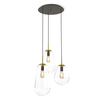 Skandynawska lampa wisząca Pear 7794 szklana nad stół przezroczysta