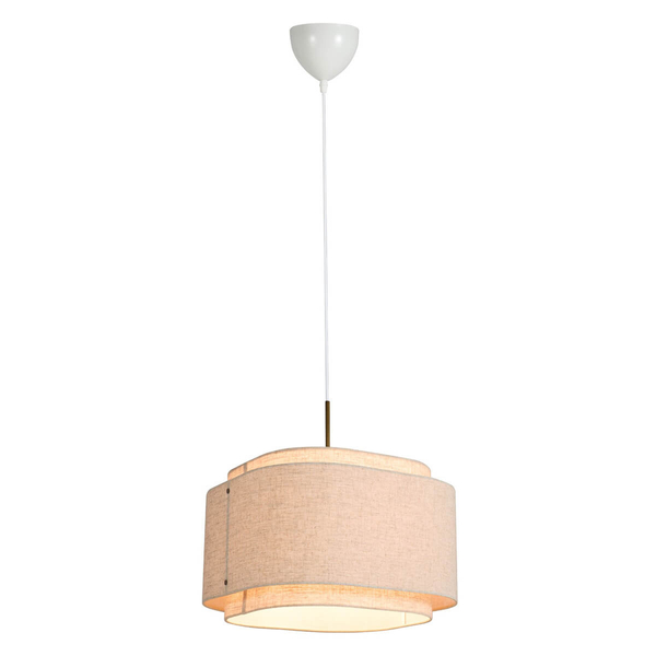 Lampa wisząca abażurowa Takai 2320403018 DFTP do jadalni beżowa