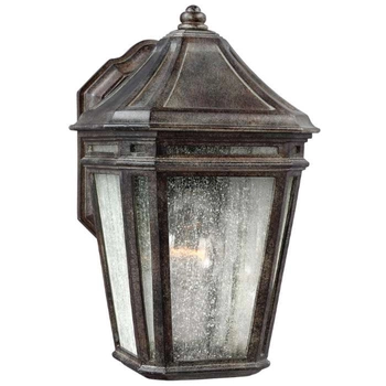 Ogrodowa LAMPA ścienna Londontowne FE-LONDONTOWNE Elstead FEISS metalowa OPRAWA elewacyjna latarenka outdoor IP44 czarna posrebrzana