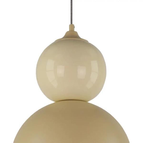 Ceramiczna lampa wisząca Tigali beżowa żółta 5242 1xE27 nad stół