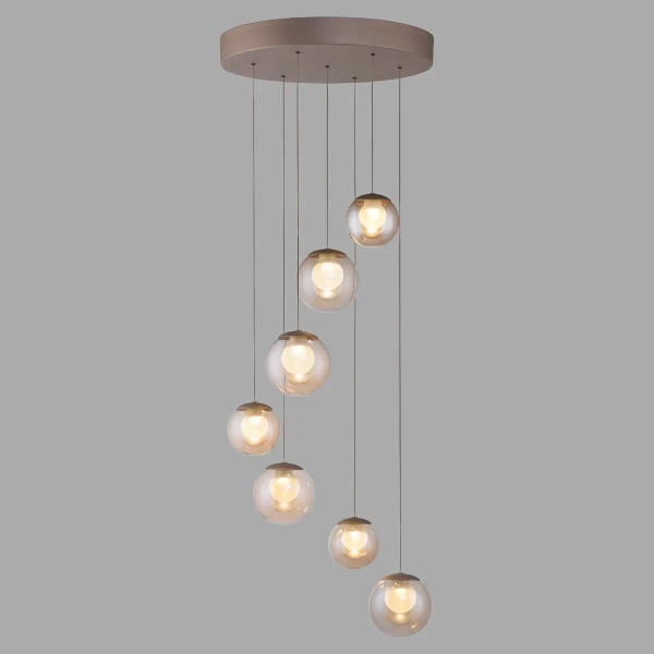 Lampa wisząca sterowana pilotem POPUP brązowa 2587-97 7x3W LED 2200-5000K z regulacją barwy