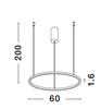 Minimalistyczna lampa wisząca TOLUCA LE42780 LED 36W 3000K czarna