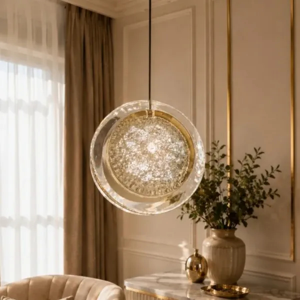 Zwis EUFORIA złoty AZ6735 1xLED 6W 3000K glamour designerski nad stół