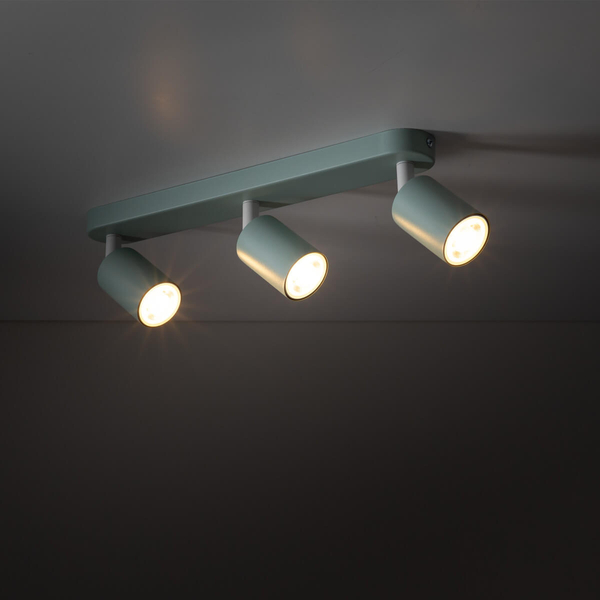 Potrójna lampa natynkowa Livia 10236 tubki do jadalni miętowa