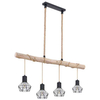 LAMPA wisząca PRISKA 54017-4HH Globo skandynawska OPRAWA belka ZWIS klatki brązowe czarne