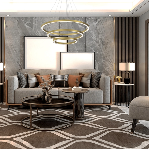 Lampa wisząca Galaxia ML8425 ring do salonu LED 85W złoty