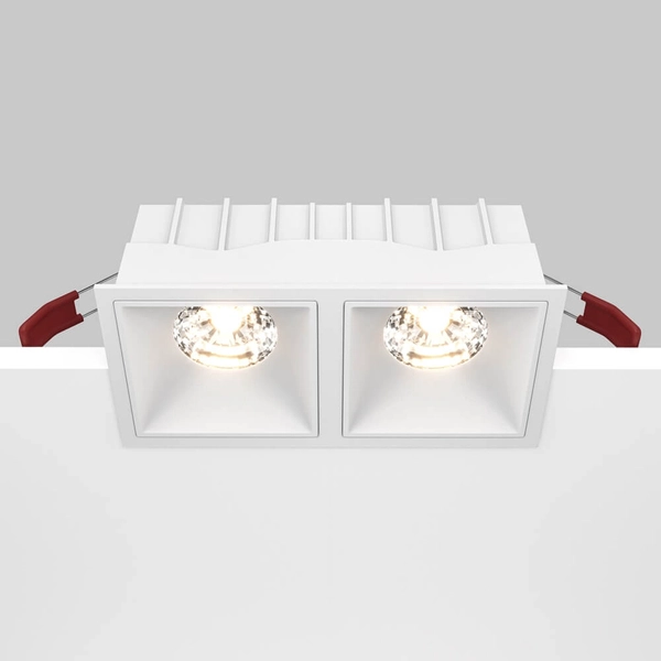 Metalowa lampa wpuszczana Alfa DL043-02-15W3K-SQ-W LED 30W 3000K biały