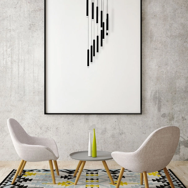 Wisząca LAMPA industrialna CARBON ML6161 Milagro metalowa OPRAWA kaskada LED 12W 4000K ZWIS loftowy czarny