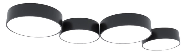 Abażurowy plafon SL.0918 okrągły minimalistyczny szary