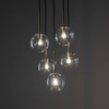 Lampa zwisająca Nilos 5943 bańki do jadalni kule przezroczysta złota