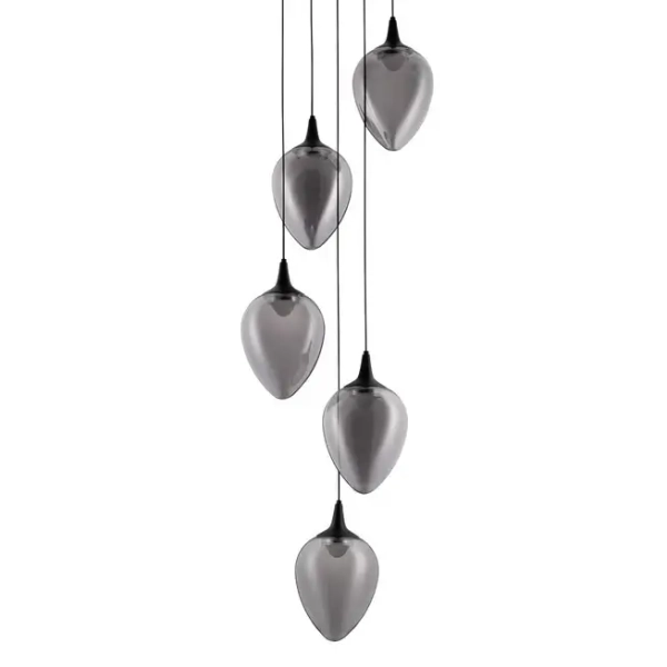 Nowoczesna sufitowa lampa VAZENDO LE45117 LED 30W 3000K czarny szary