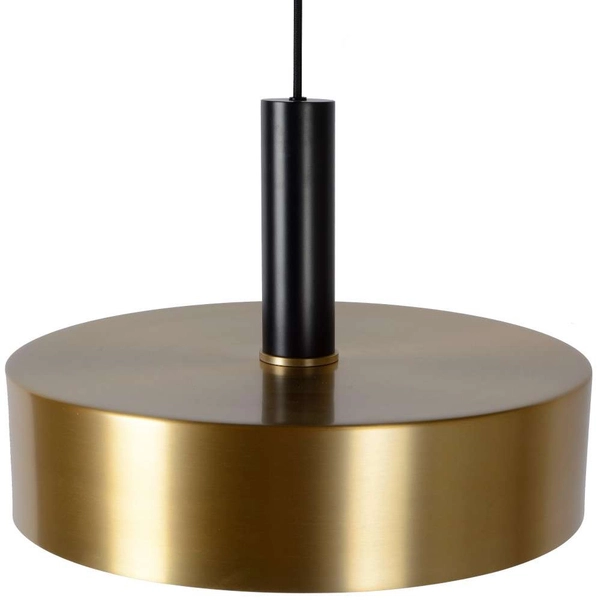 LAMPA wisząca GIADA  30472/50/02 Lucide metalowa OPRAWA zwis tuba mosiądz czarna