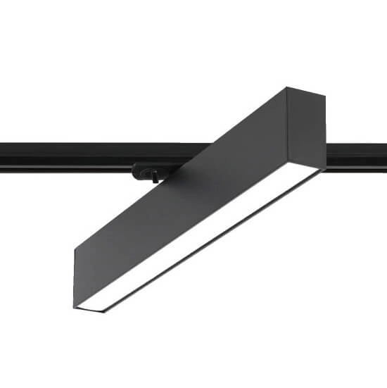 Metalowa oprawa sufitowa MOON LP-559/3 R-1F BK Light Prestige LED 12W 3000K do 1-fazowego systemu szynowego czarna