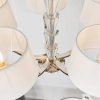 Lampa wisząca z abażurkami Fiennes FIENNES-5NI na łańcuchu chrom biały