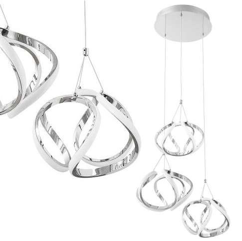 LAMPA wisząca PALMIRA 5771 Rabalux metalowa OPRAWA spirala LED 50W 3000K dekoracyjny ZWIS kaskada chrom