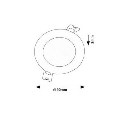 Lampa okrągła sufitowa SHAUN2 71224 LED 3W 3000K wpust czarny