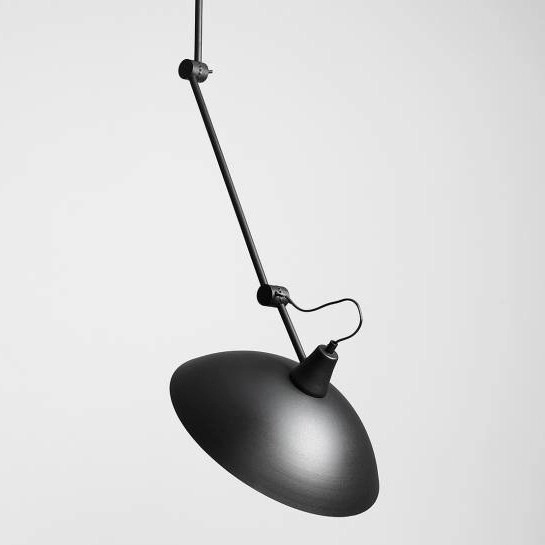 Industrialna lampa sufitowa MELOS 808PL_G1_Z regulacja kopuła czarna