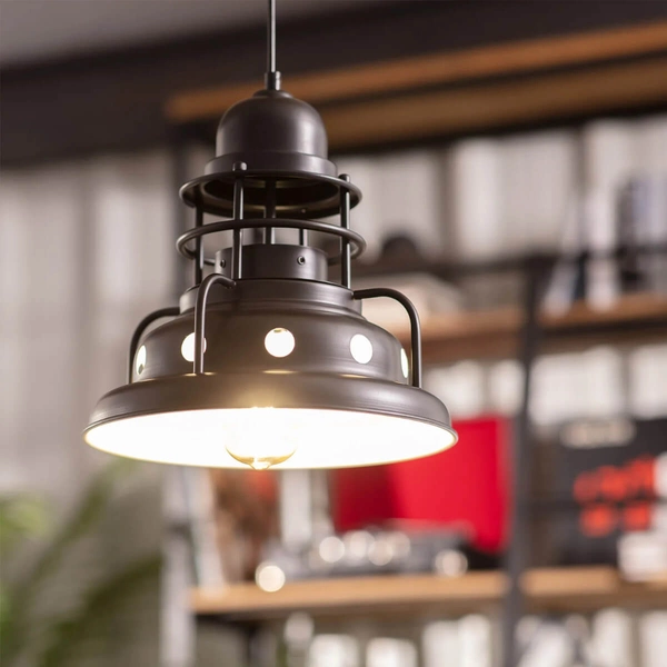 Industrialna lampa wisząca Retro ABR-RRG-E27 Abruzzo metalowa czarny