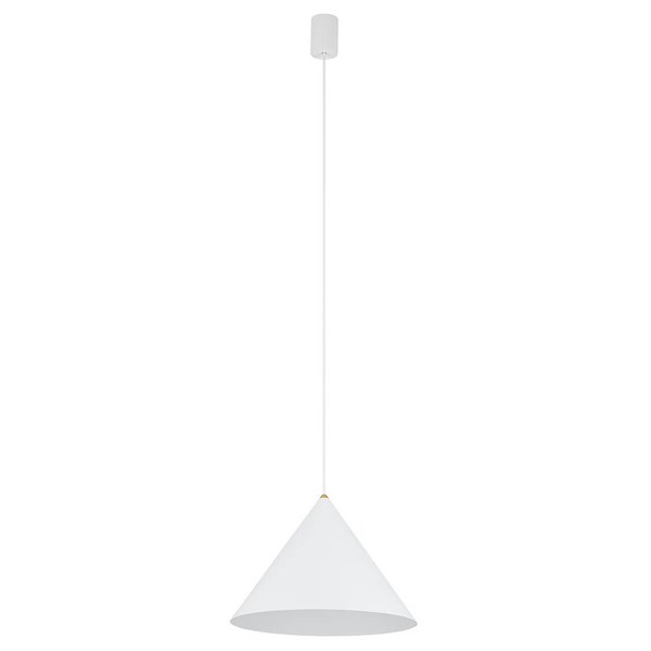 Lampa wisząca do salonu Zenith 8002 Nowodvorski metalowa mosiądz biała