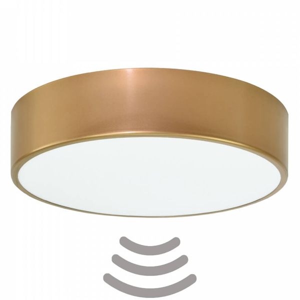 Złota lampa sufitowa 137623619792 okrągła z czujnikiem