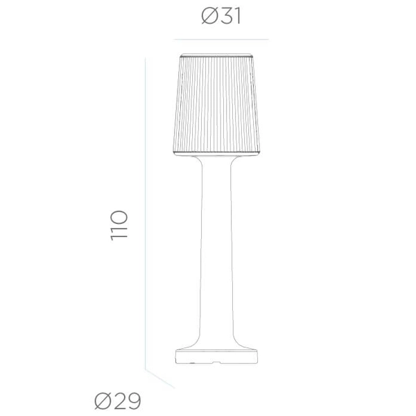 Lampa podłogowa Carmen LUMCR110WLNW LED 1,2W 6000K IP54 na taras biała
