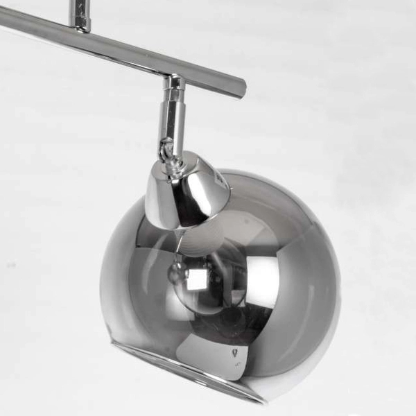 Lampa sufitowa VEN K165-2 loftowa szklana chrom przydymione