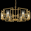 Lampa wisząca metalowa oprawa zwis na łańcuchu złoty BOWI OUTLET