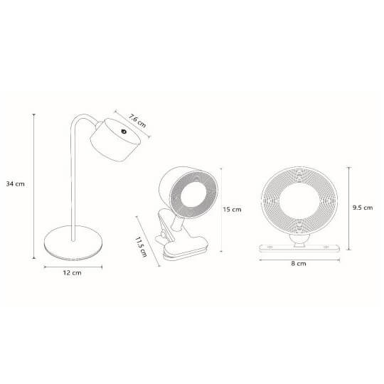 Nocna lampka do salonu JOLAN 46619/03/41 metalowa brązowa