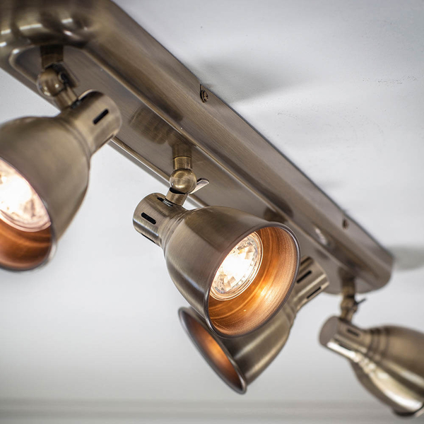 Sufitowa lampa vintage Westbury 76280 regulowana metalowa antyczny mosiądz