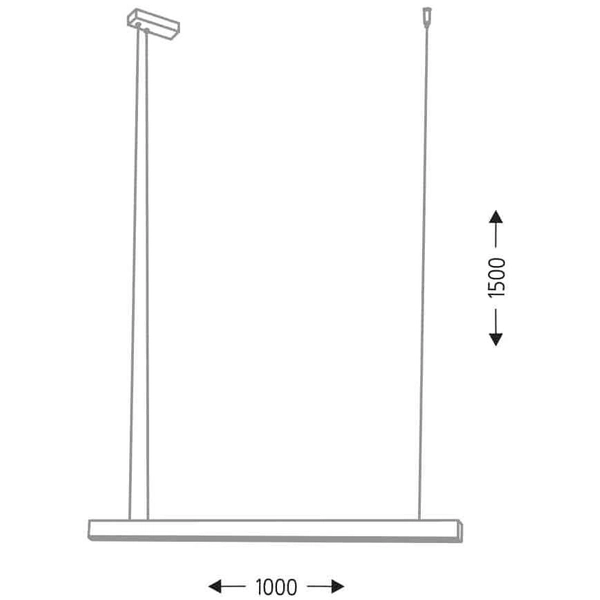 LAMPA wisząca ISASEKI 8662 Shilo metalowa OPRAWA listwa LED 16W 4000K zwis czarny