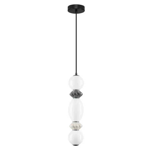 Wisząca lampa MONRETA LE45232 LED 14W 3000K ceramiczna szara biała