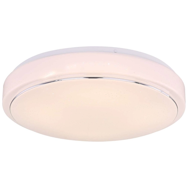 Sufitowa LAMPA plafon KALLE 48408-24 Globo metalowa OPRAWA okrągła LED 24W 3000K - 6000K biała chromowana