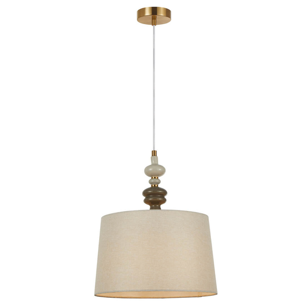Salonowa lampa wisząca Moren PND-84678B-AB pojedyncza brązowy morelowy